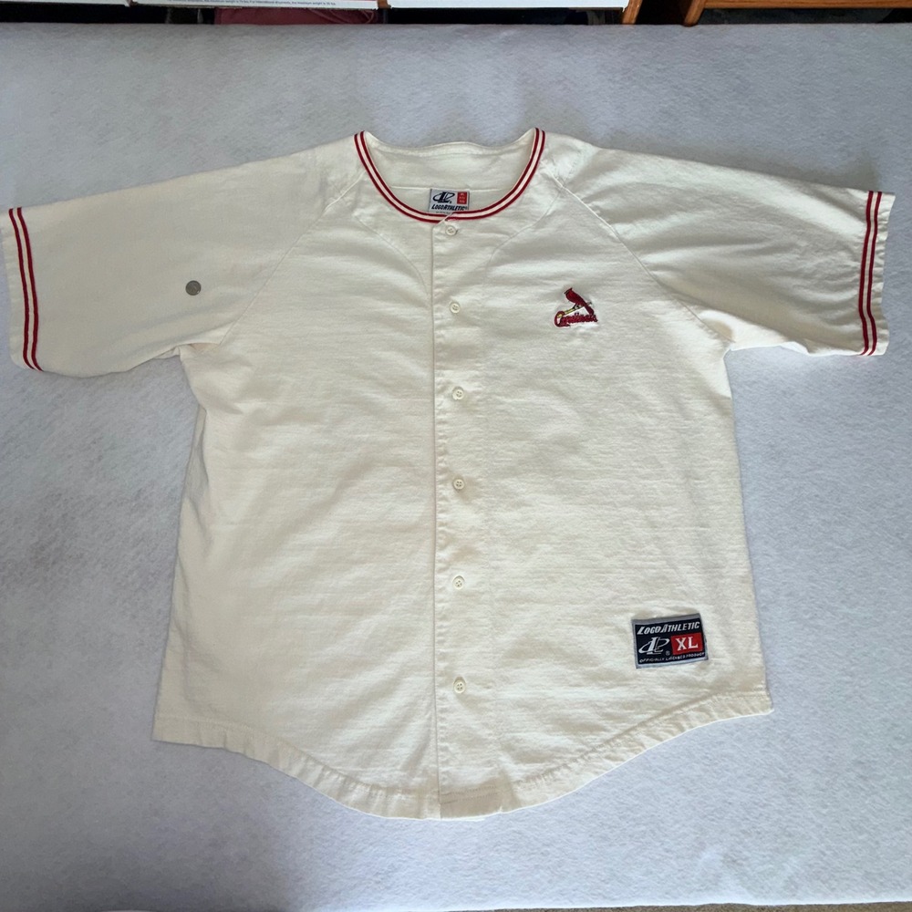 Vintage Logo Athletic St Louis Cardinals Mark McGwire 25 Jersey XL Cream Mens